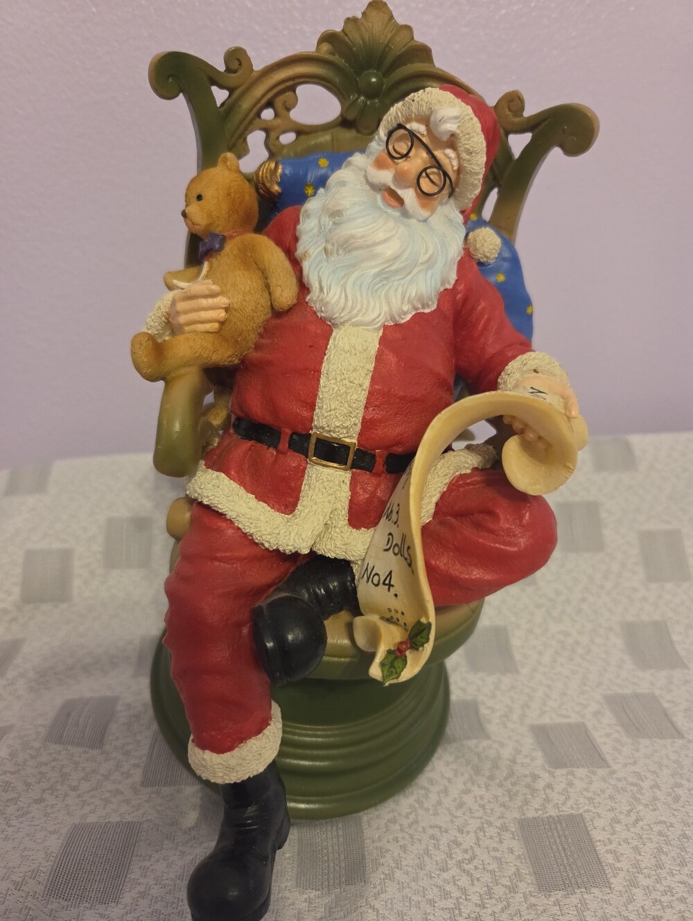Vintage Santa Claus Music Chair Music Box